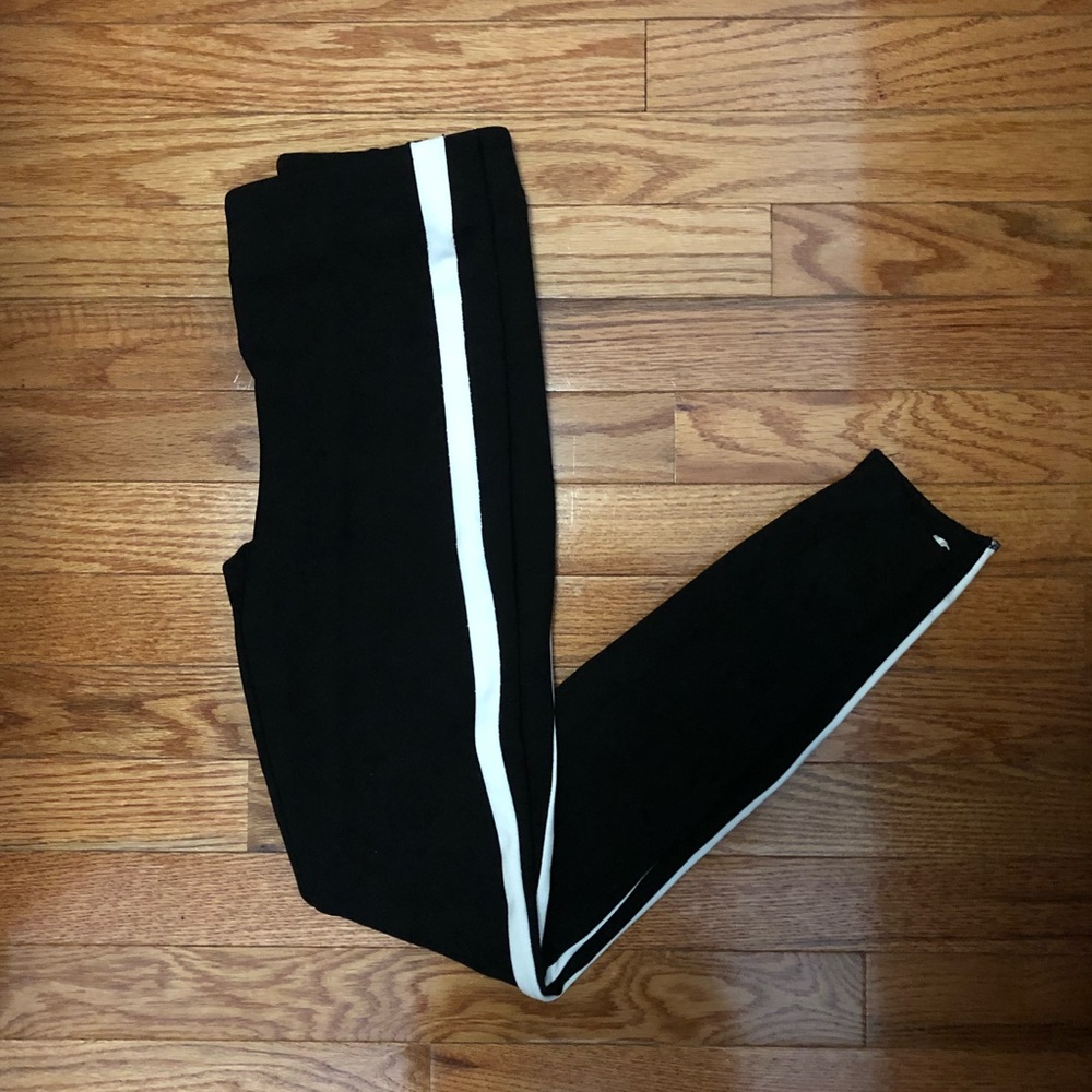 Zara tuxedo stripe leggings